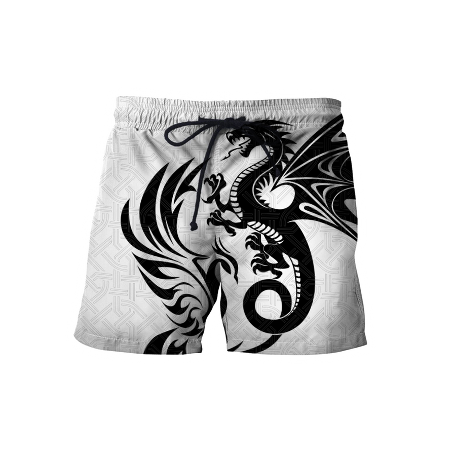 White Dragon And Phoenix 3D Hoodie Shirt For Men And Women
