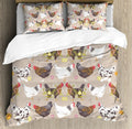 Chicken Art Bedding Set HAC110709-NM-Bedding Set-NM-Twin-Vibe Cosy™