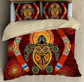 Aboriginal Turtle Boomerangs Bedding Set, Australia Indigenous Painting Art Bedding Set