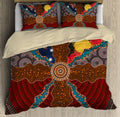 Aboriginal Australia Concentric lines Indigenous Painting Art Bedding Set