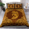 Love Bass Fish antique golden frame 3d printed Bedding set