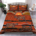 Aboriginal Bedding Set, Australia Lizard running Art Bedding Set