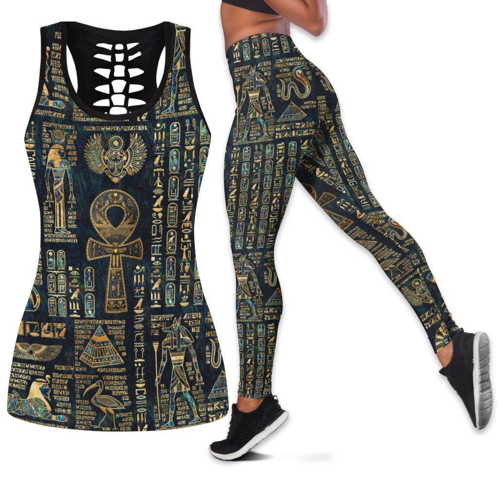 Hollow Tank Top And Leggings Ancient Egypt 3D All Over Printed MP240301-Apparel-MP-S-S-Vibe Cosy™