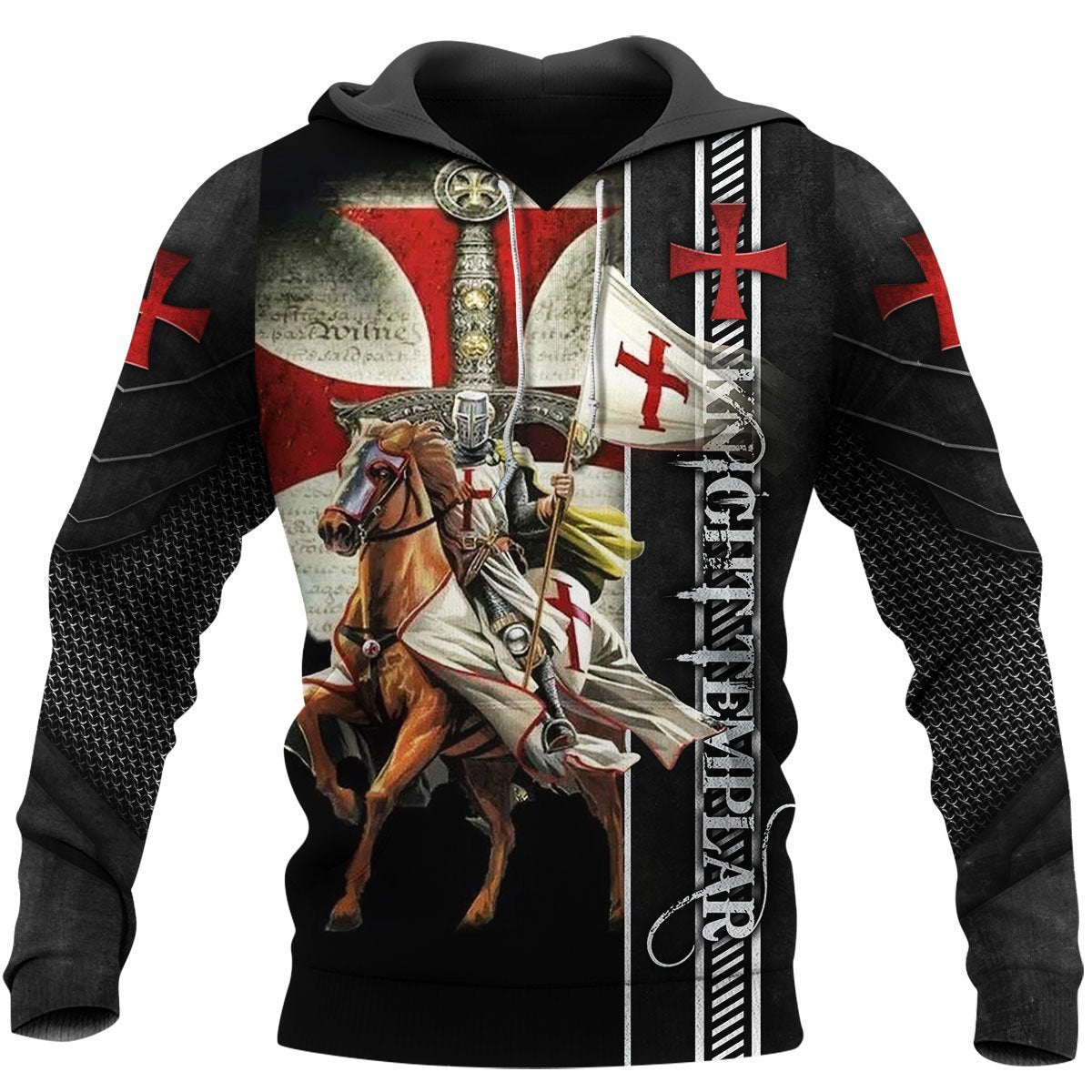 KNIGHT TEMPLAR 3D ALL OVER PRINTED SHIRTS MP922-Apparel-MP-Hoodie-S-Vibe Cosy™