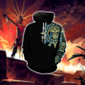 Premium Aztec Gold Blue Combo Hoodie And Sweatpant