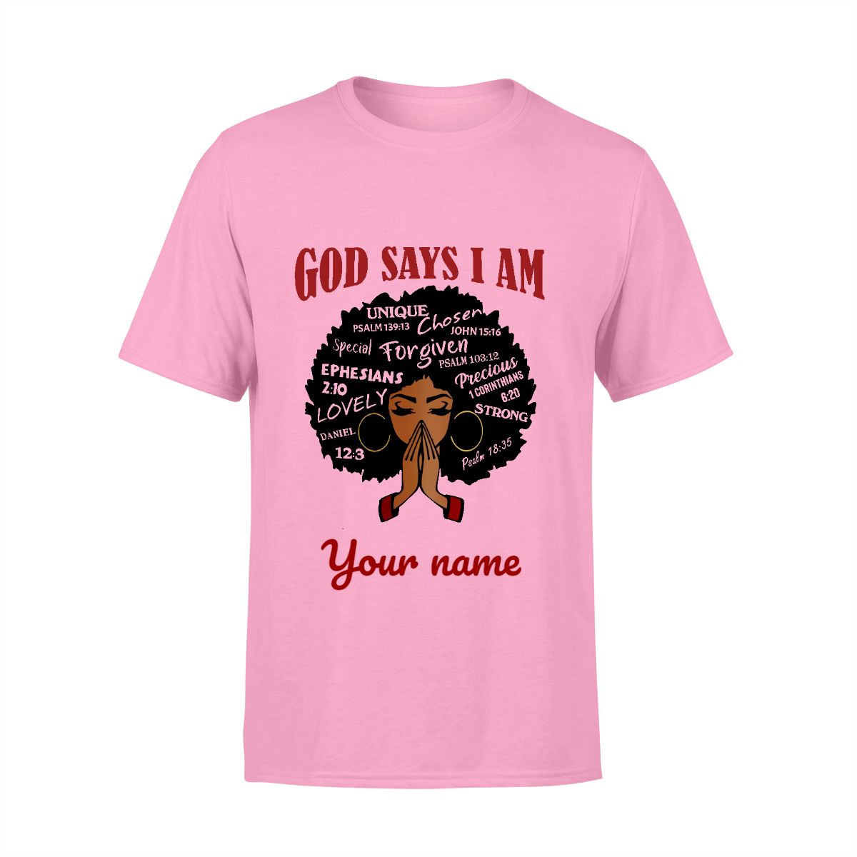 Customize Name God Say I Am- Black Girl - ML