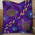 Aboriginal Purple Turtles Australia Indigenous Painting Art Quilt