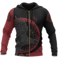 Viking Raven Zip Hoodie A0 - Amaze Style™-FULL ZIPPER HOODIES