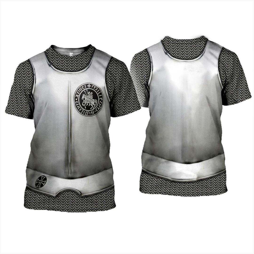3D All Over Printed Hoodie Chainmail Knight Armor Shirts MP819 - Amaze Style™-Apparel
