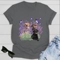Dog T-shirt Labrador Retriever And Flowers