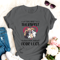 Dog T-shirt The Best Therapist Has Fur And Four Leg Bulldog