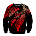 Amazing Guam Polynesian 3D Tattoo Unisex Deluxe Hoodie ML