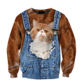 Love Cat cover Exotic Shorthair face hair 3D all over shirts