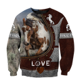 Love Beautiful Horse 3D All Over Printed Shirts For Men And Women TR2505203S-Apparel-MP-Sweatshirts-S-Vibe Cosy™