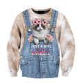 Love Cat Just a girl Ragdoll face hair 3D all over shirts for women