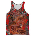 3D All Over Printed Beautiful Red Camo Hunting Hoodie - Amaze Style™-Apparel