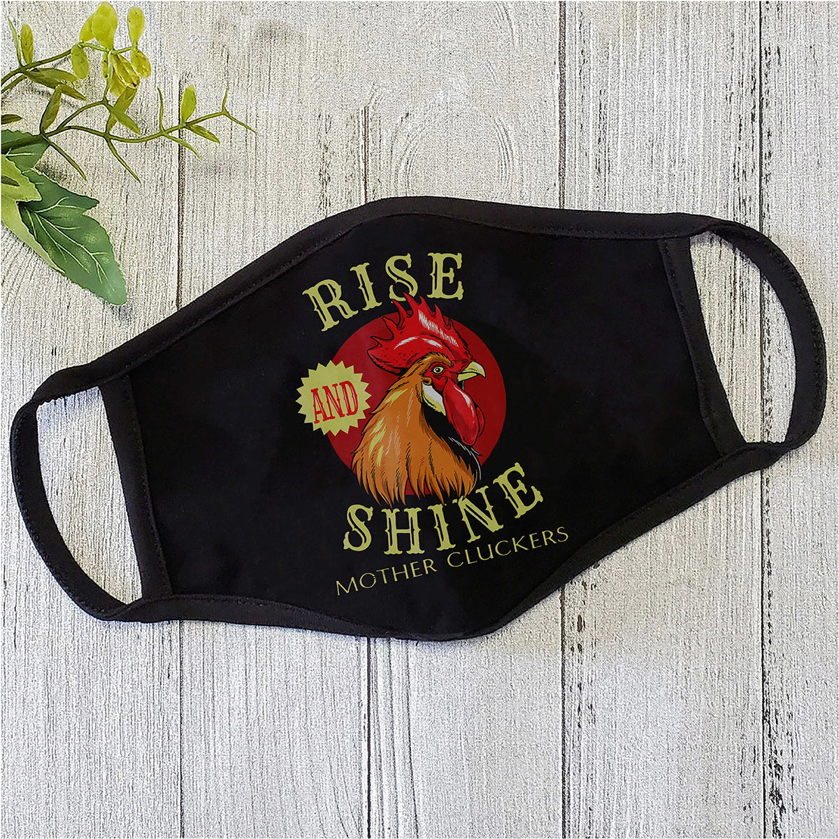 Rise And Shine Rooster Face Mask ML