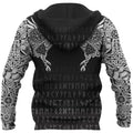 Viking Hoodie The Raven of Odin Tattoo - Amaze Style™-Apparel