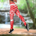 Polynesian Tonga Youthful Dynamic Style White Color Legging & Tank top-ML-Apparel-ML-S-No Tank-Vibe Cosy™