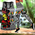 African Lion Pattern Legging & Tank top