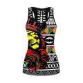 African Lion Pattern Legging & Tank top