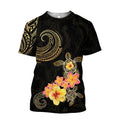 Amazing Polynesian Tattoo Turtle Hibiscus Frangipani Hoodie ML