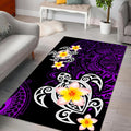 Amazing Polynesian Tattoo Purple Turtle Rug ML