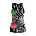 Amazing Hibiscus Turtle Legging & Tank top ML