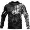 Wolf Spirit Tattoo 3D Over Printed Hoodie for Men and Women-ML