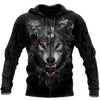 Black Wolf Nightmare 3D Over Printed Hoodie for Men and Women-ML
