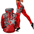 Amazing Polynesian Tribal Pattern Hoodie and Legging ML