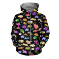 3D All Over Printed Sea Slug Shirts-Apparel-6teenth World-ZIPPED HOODIE-S-Vibe Cosy™