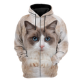 Ragdoll Cat face hair premium hoodie sweatshirt cover