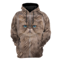 Persians Cat Face Hair Premium Hoodie Sweatshirt Cover