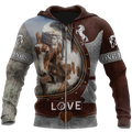 Love Beautiful Horse 3D All Over Printed Shirts For Men And Women TR2505203S-Apparel-MP-Zipped Hoodie-S-Vibe Cosy™