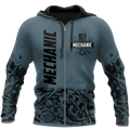 Mechanic 3D All Over Printed Hoodie For Men and Women TN